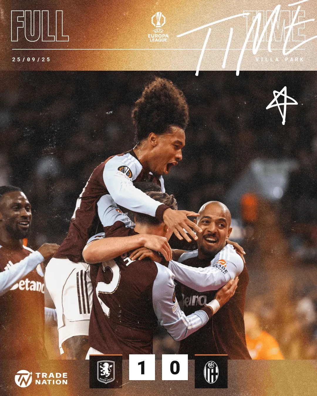 维拉1-0博洛尼亚取赛季首胜，麦金破门，沃特金斯失点